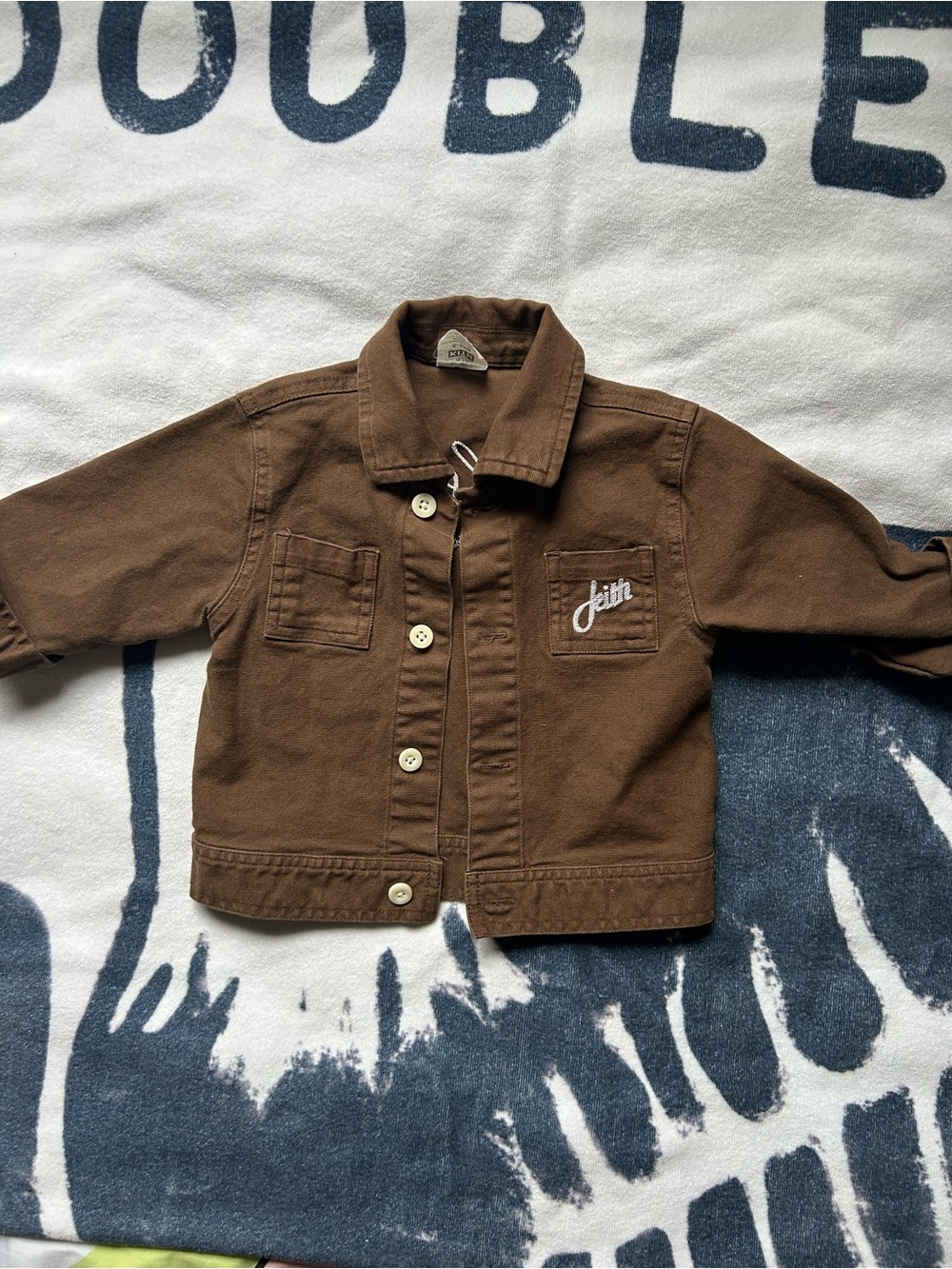 Kids Brown Button-Up Jacket by Kith & Kin